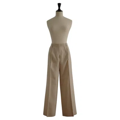 Pre-owned Hermes Hermès By Martin Margiela (1997-2003) Vintage Striped Silk Trousers In Gray