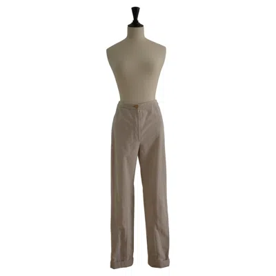 Pre-owned Hermes Hermès By Martin Margiela (1997-2003) Vintage Women's Corduroy Pants, Size 36 In Gray