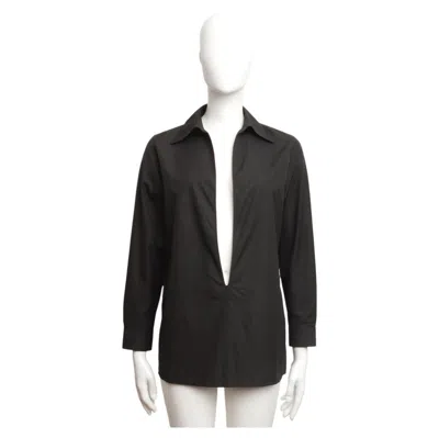 Pre-owned Hermes Hermès By Martin Margiela A/w 1999 Vintage Vareuse Shirt Black Cotton 34 Fr Xs S