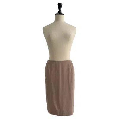 Pre-owned Hermes Hermès By Martin Margiela Vintage Wool Pencil Skirt – Late 1990s / Early 2000s In Brown