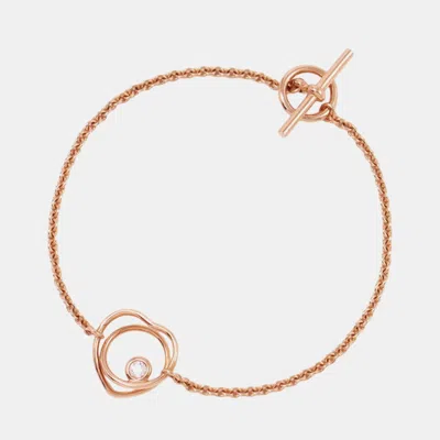 Pre-owned Hermes Caba Cityslide Clutchertige Cool Bracelet Size Tpm/sh 18k Pink Gold