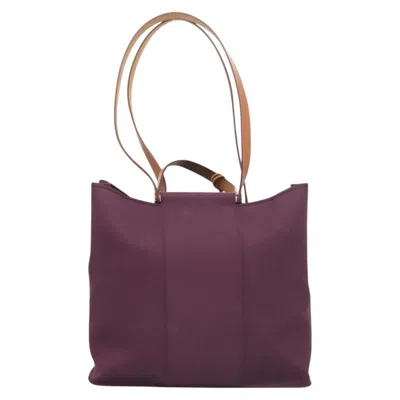 Pre-owned Hermes Hermès Cabag Purple Canvas Tote Bag ()