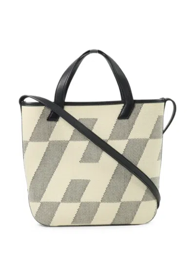 Hermes Cabas H En Biais 27 Shoulder Bag In Neutral
