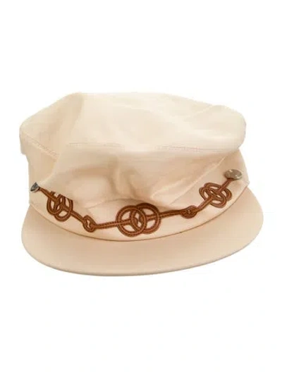 Pre-owned Hermes Cabourg Cliquetis Newsboy Cap In Neutral