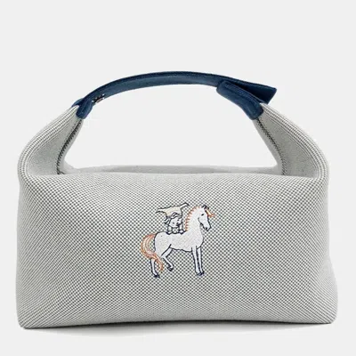 Pre-owned Hermes Hermès Cabriolet Bride-a-brac Case Gm In Grey