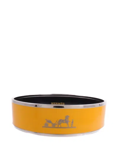 Pre-owned Hermes Calèche Bracelet In Silver