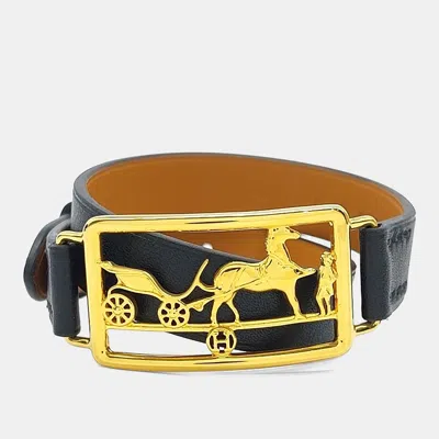 Pre-owned Hermes Hermès Calèche Double Tour Bracelet (d) In Multi