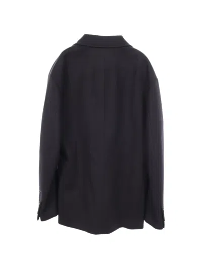 Pre-owned Hermes Calf Leather-patch Cashmere Jacket In Black