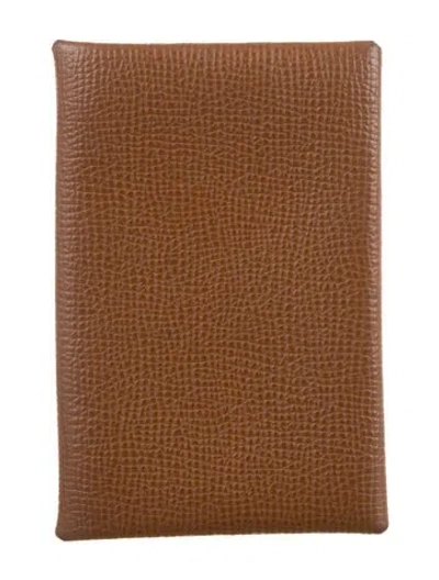 Pre-owned Hermes Calvi Cardholder In Brown