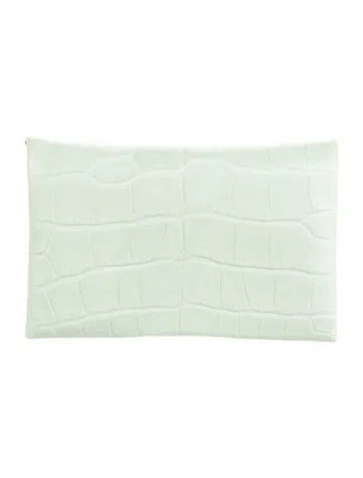 Pre-owned Hermes Calvi Cardholder In Green