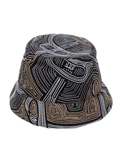 Pre-owned Hermes Calvi Eperon Bucket Hat W/tags In Black
