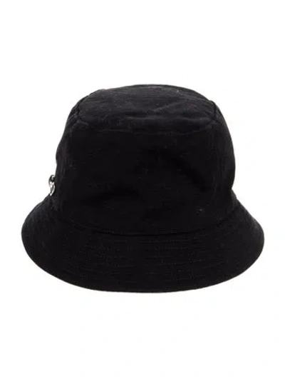Pre-owned Hermes Calvi Seashell Bucket Hat In Black