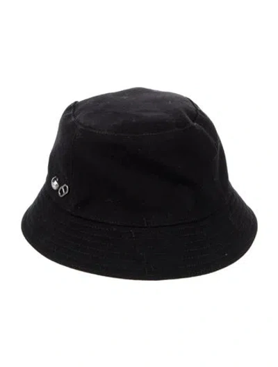 Pre-owned Hermes Calvi Seashell Bucket Hat In Black