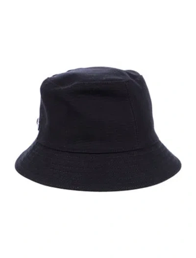 Pre-owned Hermes Calvi Seashell Bucket Hat In Black