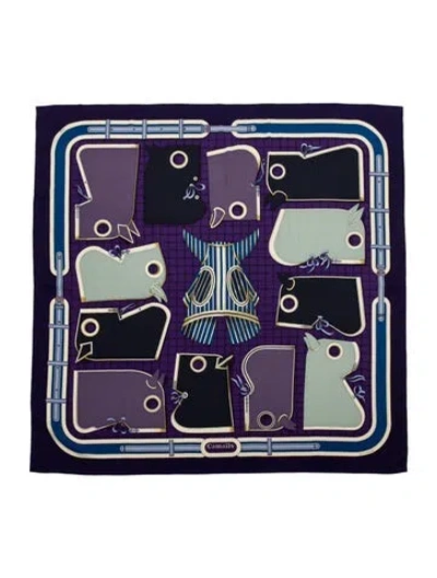 Pre-owned Hermes Camails Cashmere Shawl In Blue