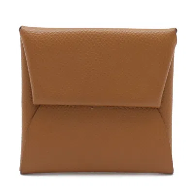 Pre-owned Hermes Camel Epsom Leather Coin Purse/coin Case ()