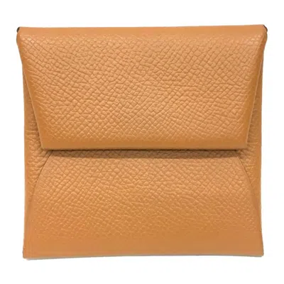 Pre-owned Hermes Camel Epsom Leather Coin Purse/coin Case () In Brown