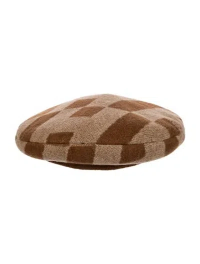 Pre-owned Hermes Camel Hair Beret In Brown