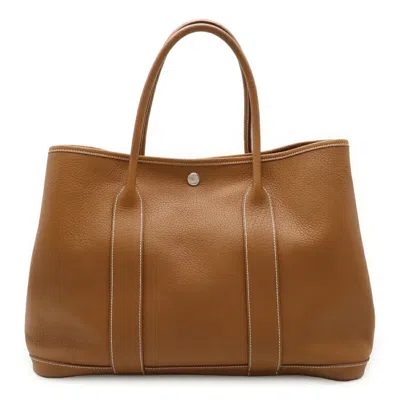 Pre-owned Hermes Camel Negonda Leather Handbag Tote Bag () In Brown