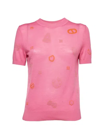 Pre-owned Hermes Candy Libris Short-sleeve T-shirt In Pink