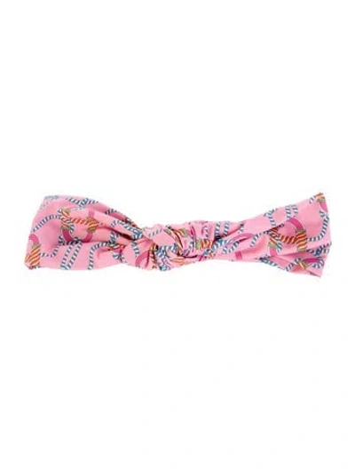 Pre-owned Hermes Canoe H Gabi Headband In Pink