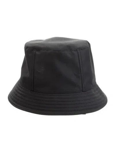 Pre-owned Hermes Canvas Calvi Bucket Hat In Black