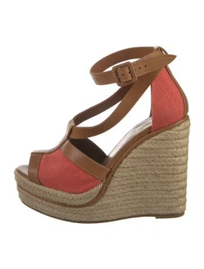 Pre-owned Hermes Canvas Colorblock Pattern T-strap Pumps In Multi