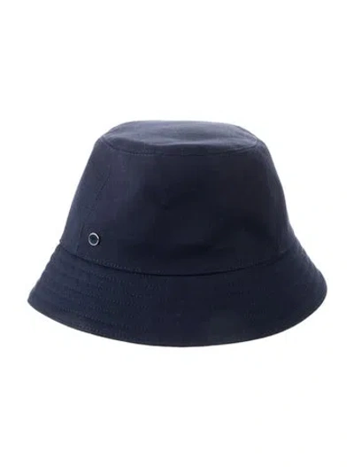Pre-owned Hermes Canvas Elena Bucket Hat In Blue