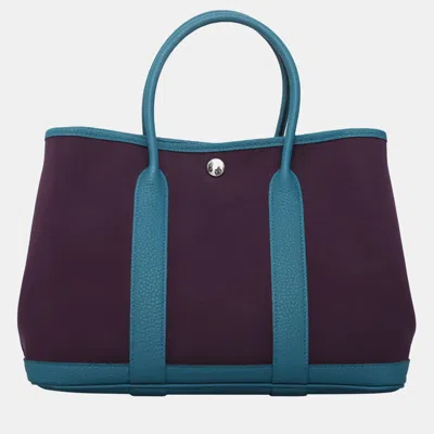 Pre-owned Hermes Canvas Garden Party 30 Bag