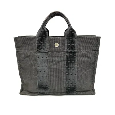 Pre-owned Hermes Canvas Handbag () In Gray