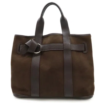 Pre-owned Hermes Canvas Handbag Tote Bag () In Brown