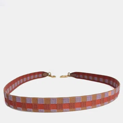 Pre-owned Hermes Canvas Leather Multicolor Strap