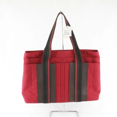 Pre-owned Hermes Canvas Leather Tote Bag ()