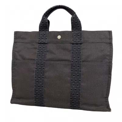 Pre-owned Hermes Canvas Tote Bag () In Gray