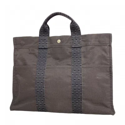 Pre-owned Hermes Canvas Tote Bag () In Gray