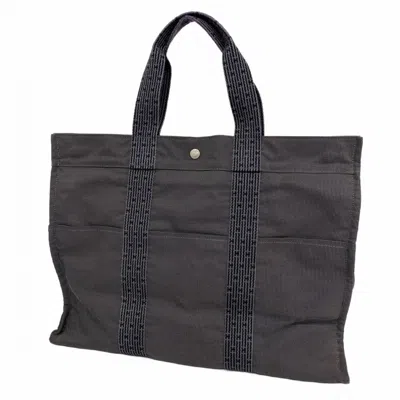 Pre-owned Hermes Canvas Tote Bag () In Gray