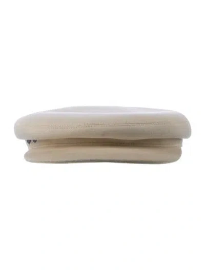 Pre-owned Hermes Canvas Vauban Cap In Neutrals