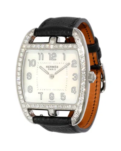 Hermes Hermès Cape Cod Ct1.730.212.mno Unisex Watch In Stainless Steel In Gold