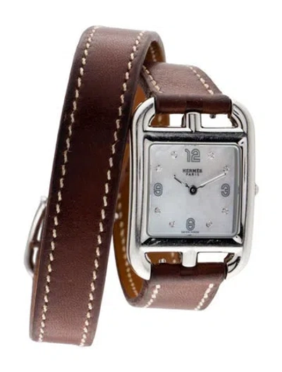 Pre-owned Hermes Cape Cod Double Tour Watch In Multi