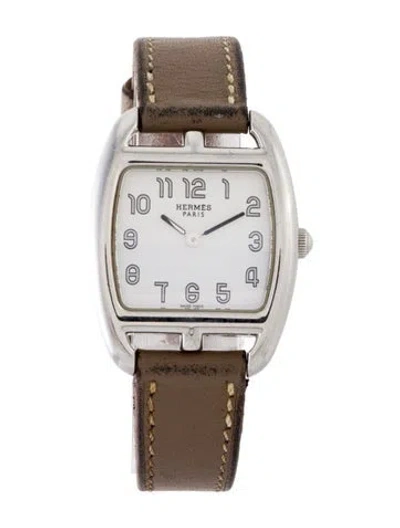 Pre-owned Hermes Cape Cod Tonneau Watch In Multi