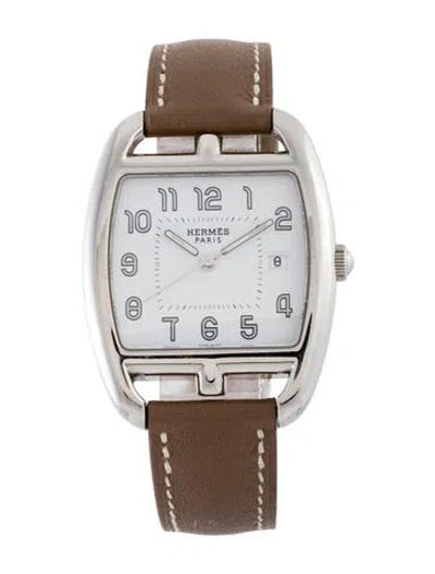 Pre-owned Hermes Cape Cod Tonneau Watch In Multi