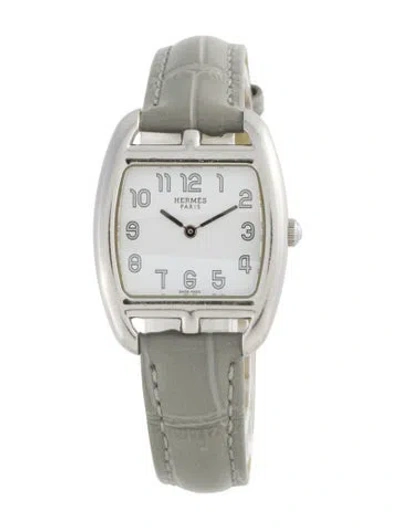 Pre-owned Hermes Cape Cod Tonneau Watch In Multicolor