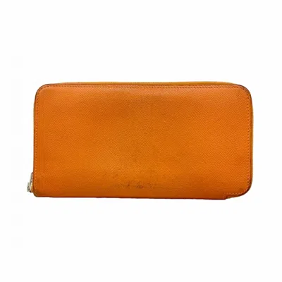 Pre-owned Hermes Capucine Epsom Leather Long Wallet (bi-fold) ()
