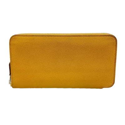 Pre-owned Hermes Caramel Long Wallet (bi-fold) ()