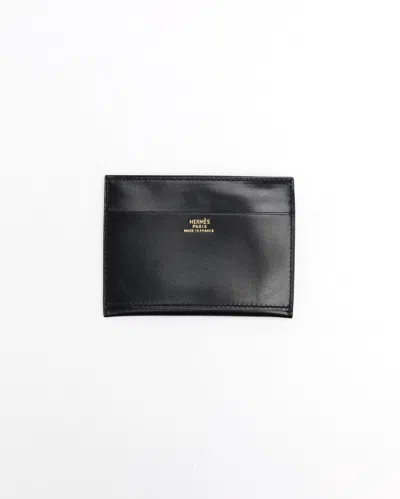 Pre-owned Hermes Hermès Card Holder In Black