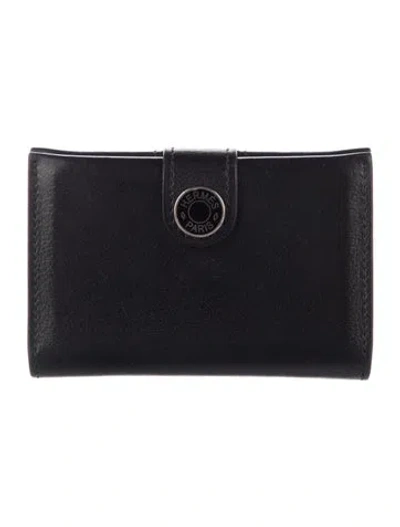 Pre-owned Hermes Card Holder In Black