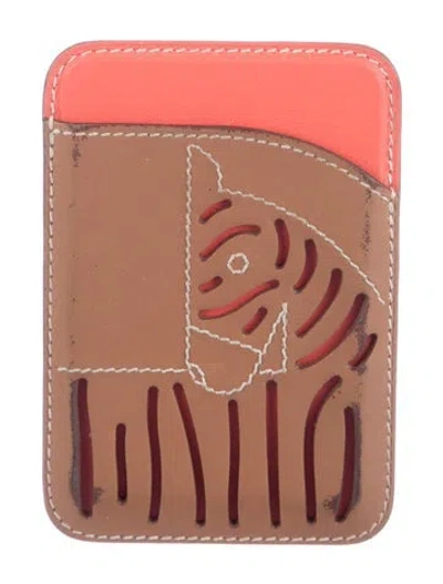 Pre-owned Hermes Card Holder In Brown