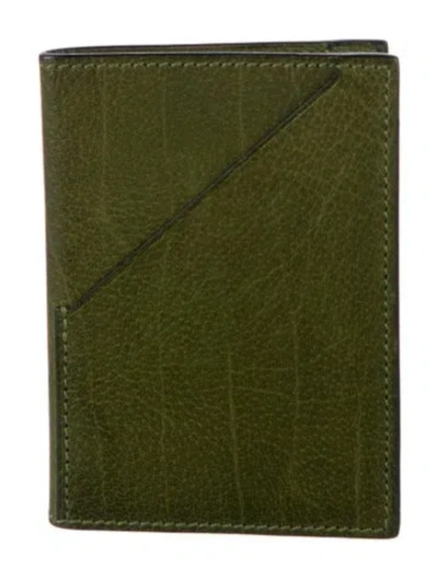 Pre-owned Hermes Card Holder In Green