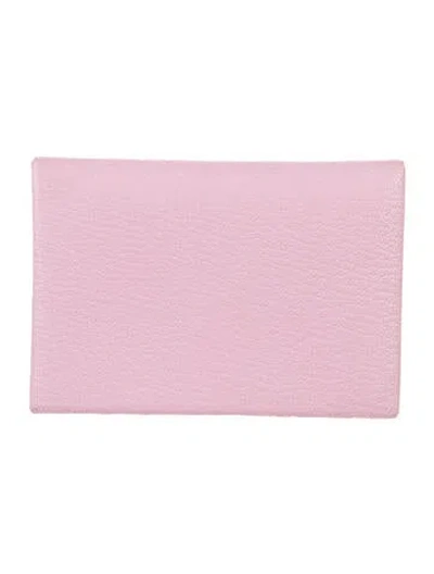 Pre-owned Hermes Card Holder In Pink