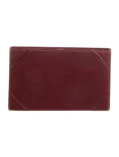 Pre-owned Hermes Card Holder In Red